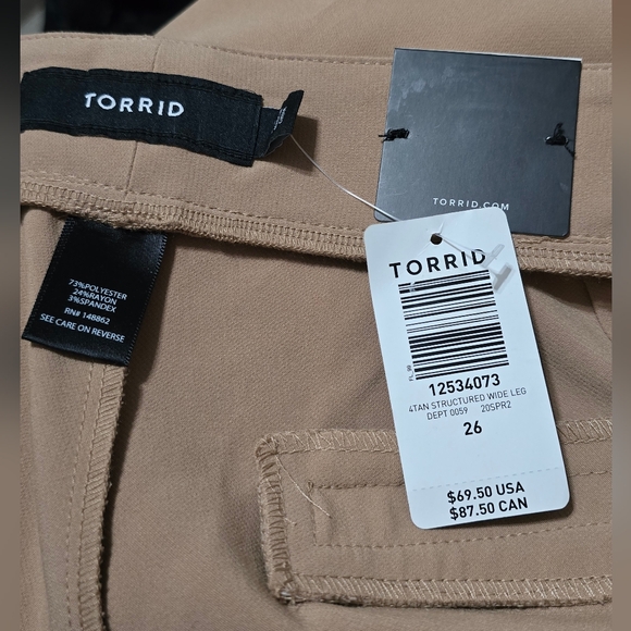 Torrid Tan Slacks, Plus Size 26 - Picture 3 of 3